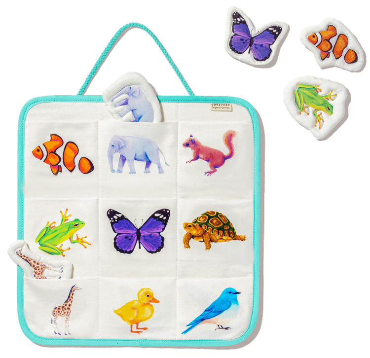 Quilted Critter Pockets from The Realist Play Kit