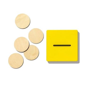 Coin Lid & Coins for Coin Bank from The Babbler Play Kit