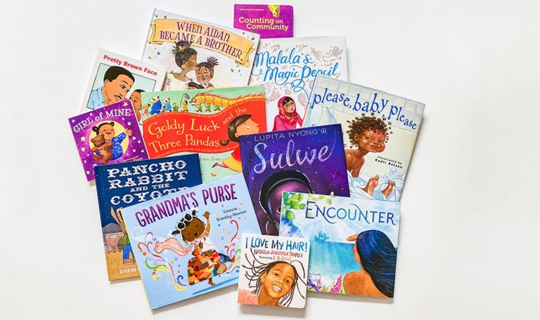 Stack of books and resources to show children the beauty in differences